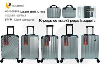 Mala de Bordo 10 Pçs + 2 Frasqueira